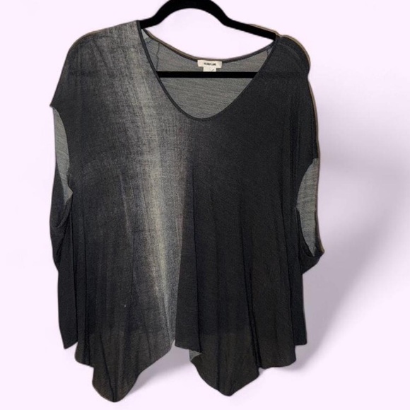 Helmut Lang Tops - Helmut Lang Abyss Print Asymmetric Wool Jersey Top - Size P (Petite)